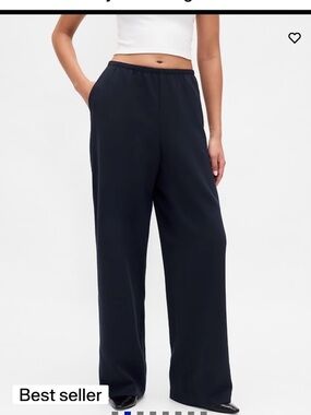 GAP Viral Womens Easy Wide Leg Pants Navy